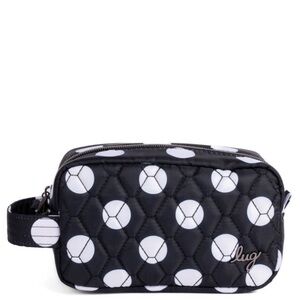 Lug Bolt Mini Pouch in Black Large Dot